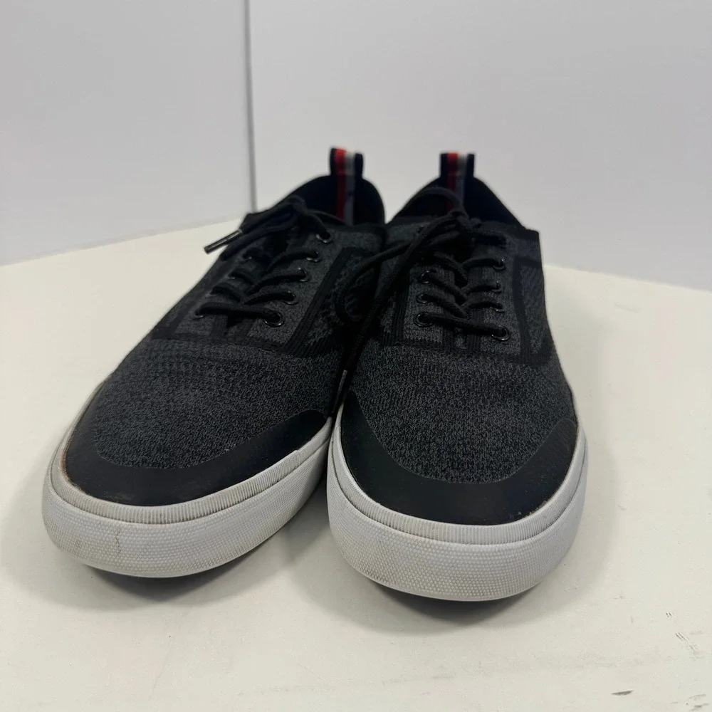 Tommy Hilfiger Men's Knit‎ Sneakers Black Lace-Up Casual Shoes Size 9.5